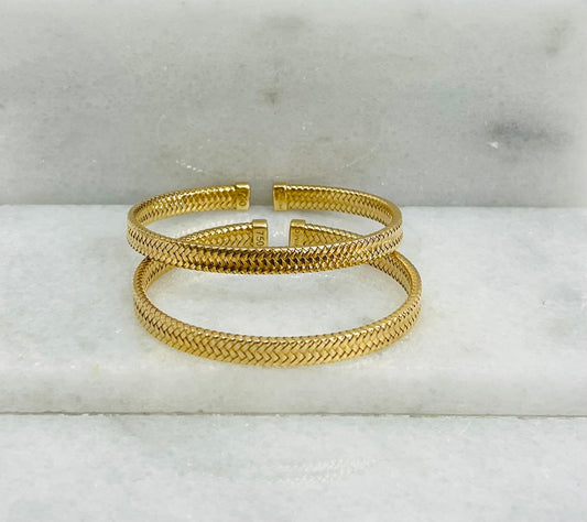 18K Gold Himo Cuff Bracelets
