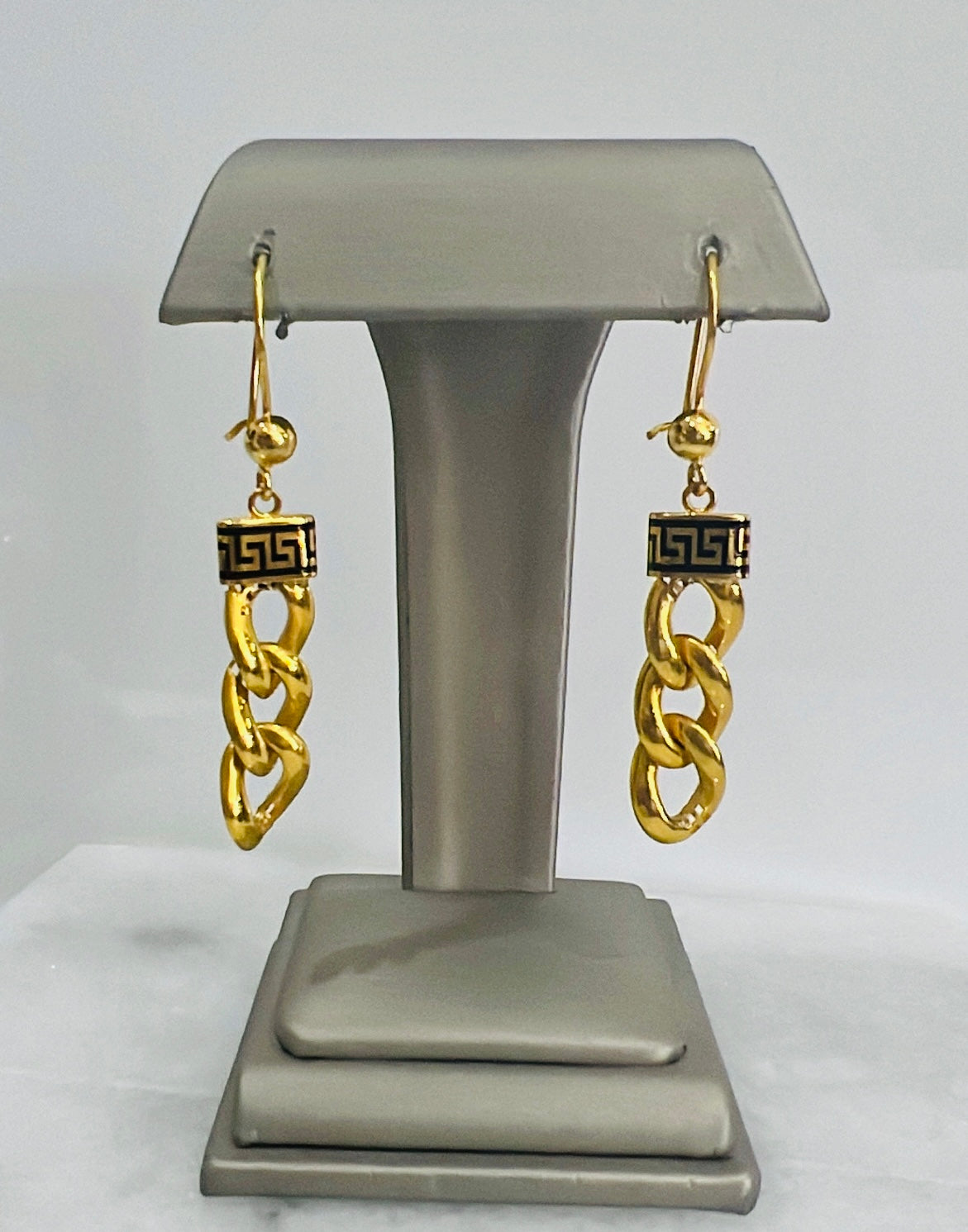 21K Gold Link Earrings