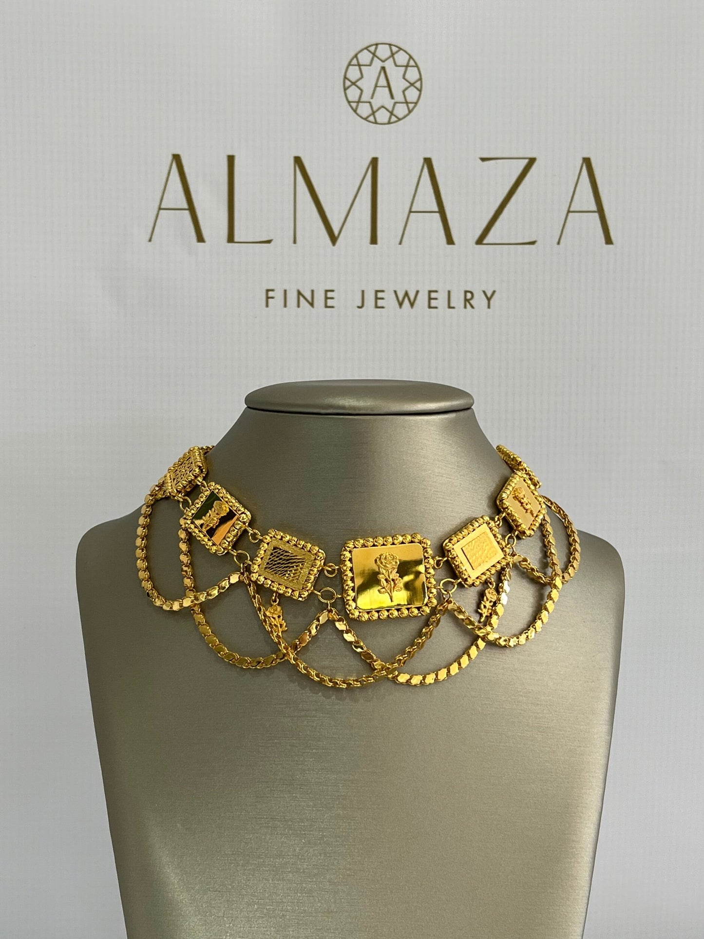 21K Gold Himo Choker Necklace
