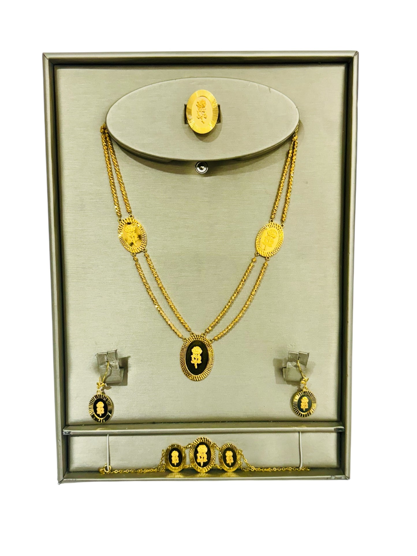 21K Gold Rose Set