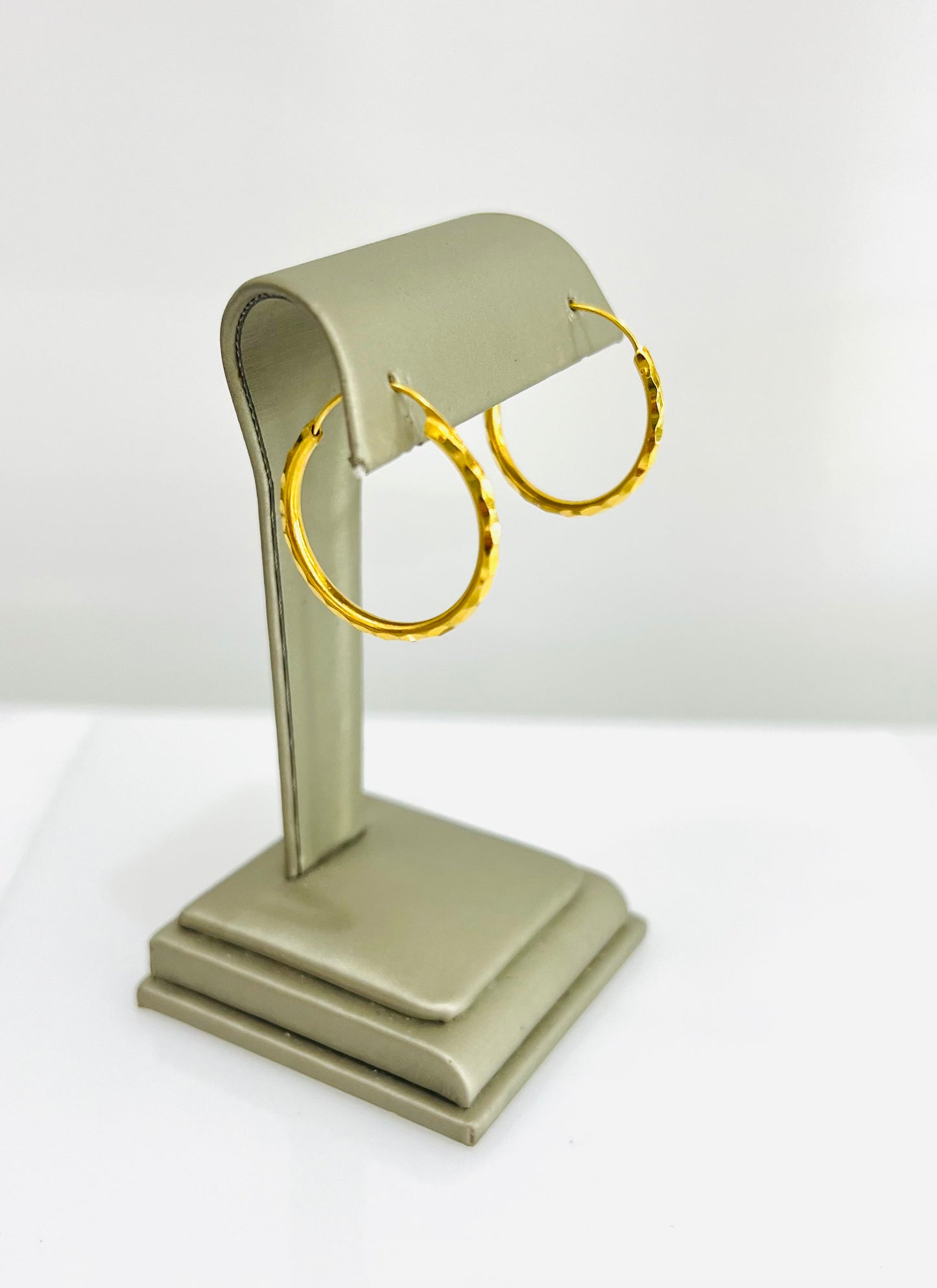 21K Gold Hoop Earrings