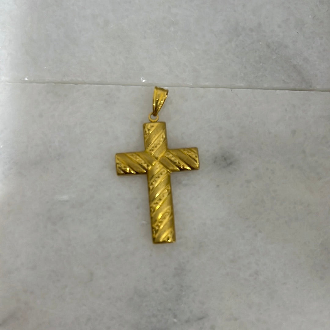 21k Gold Cross Pendant