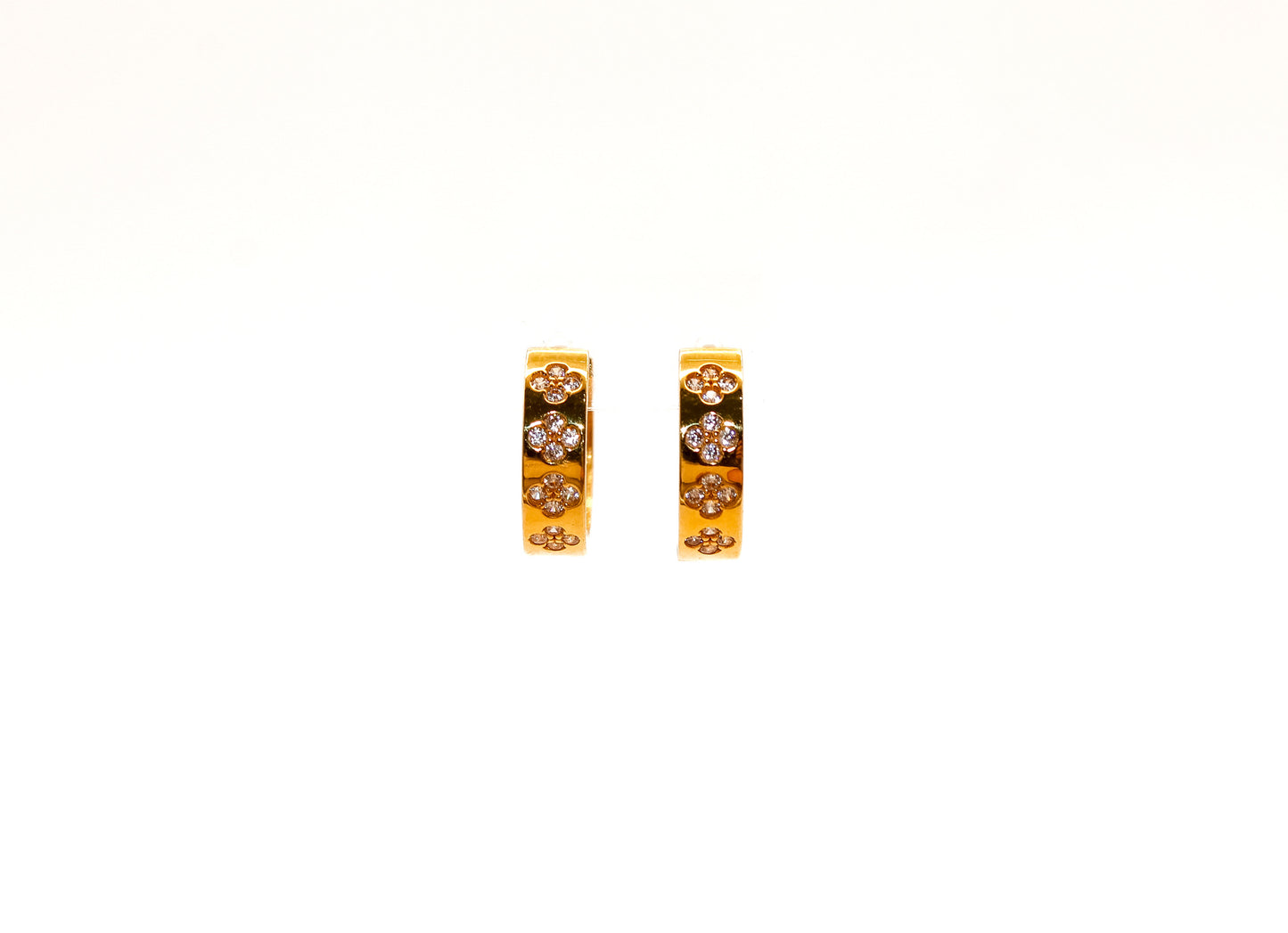 21K Gold Flower Mini Earrings