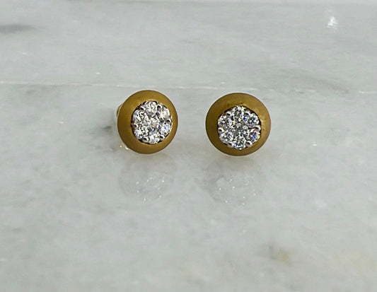 18K Gold .62 Carat Diamond Stud Earrings