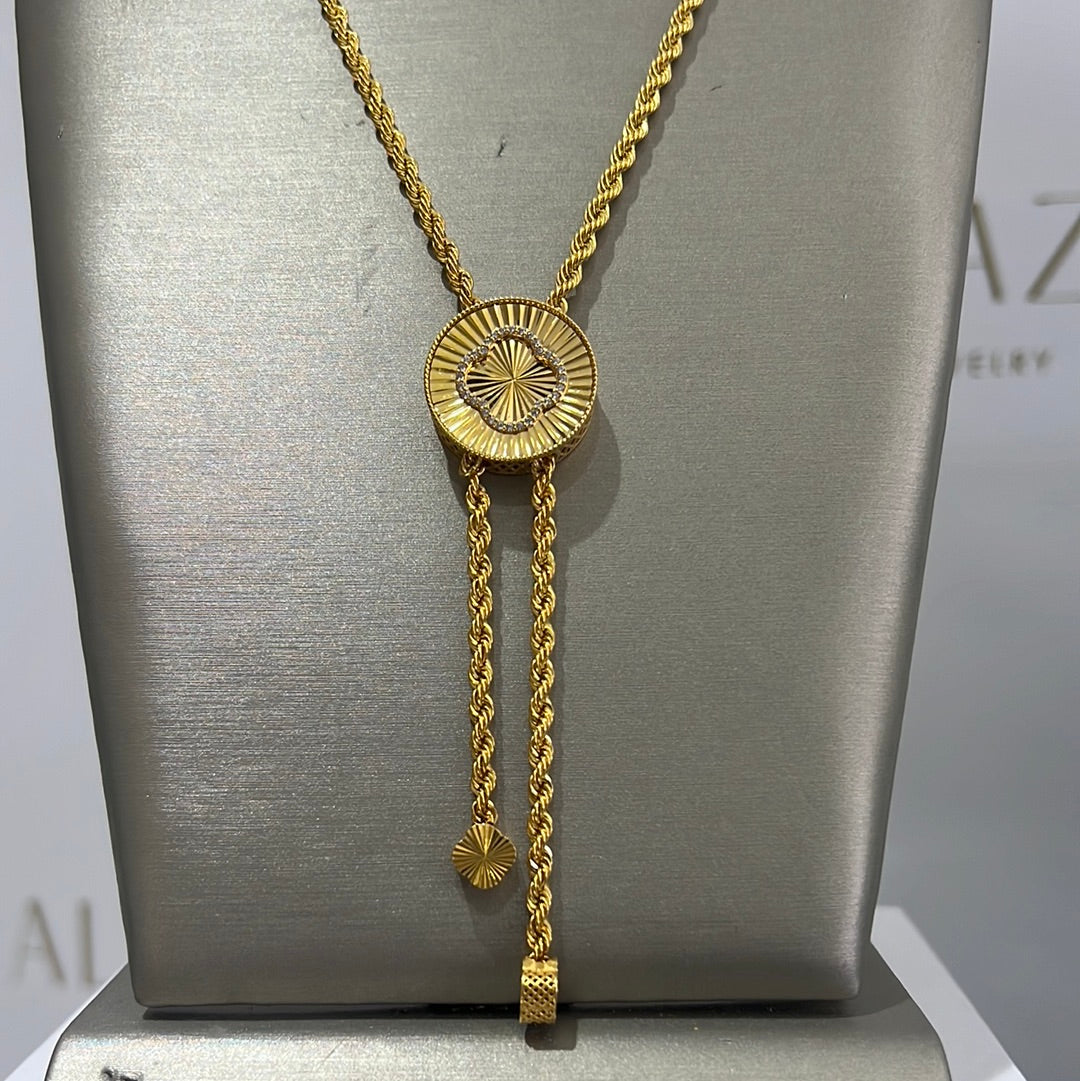 21K Gold Clover Necklace