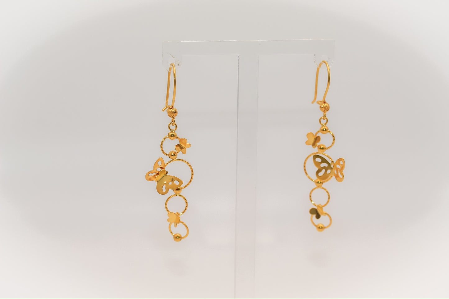21K Gold Butterfly Earrings