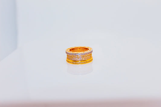 21K Gold Wide 2 Tone Ring