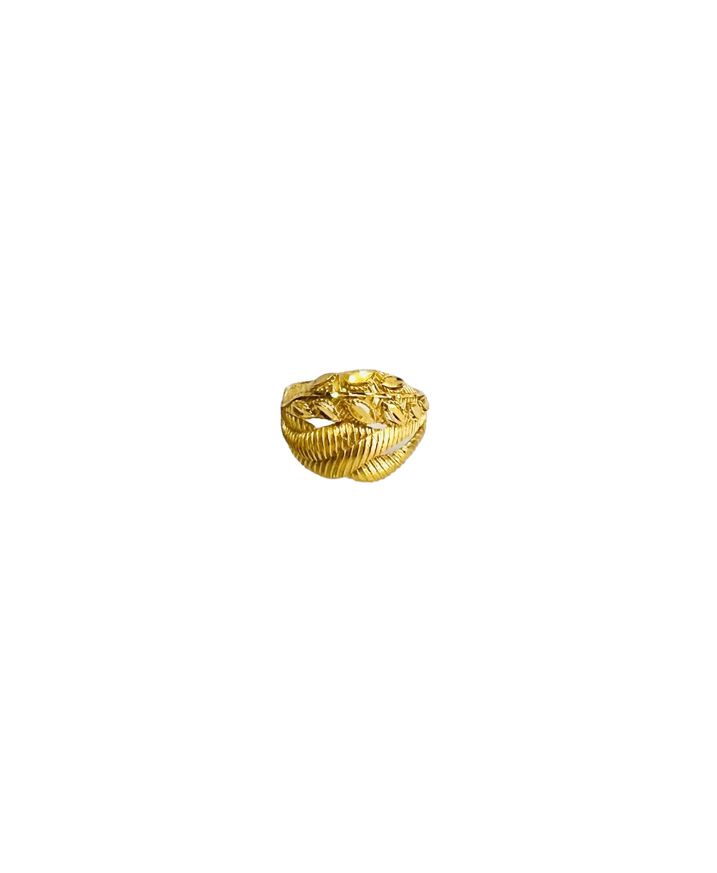 21k Gold Leaf Ring