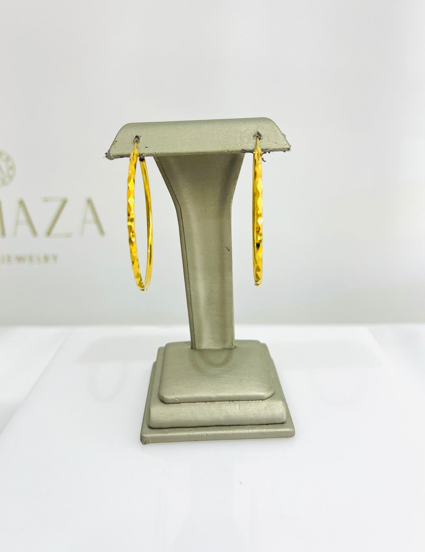 21K Gold Hoop Earrings