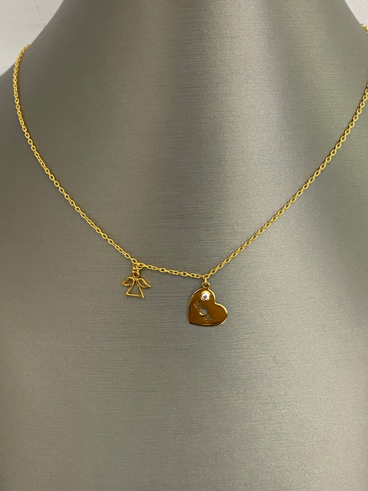 21K Gold Mother And Child Necklace