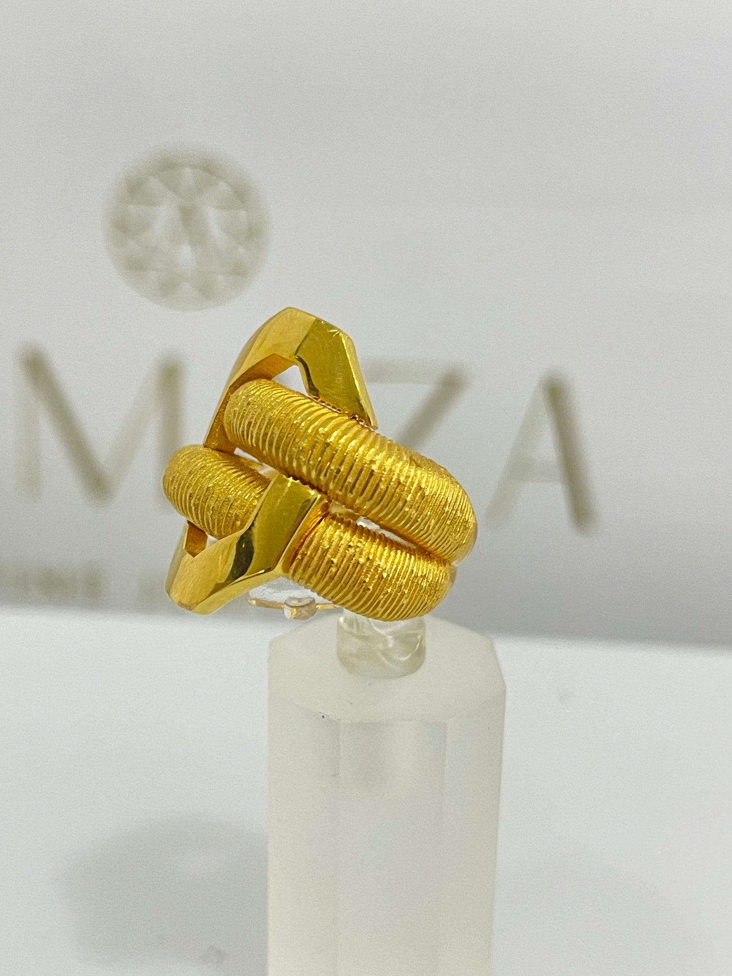 21K Gold Twisted Cable Ring