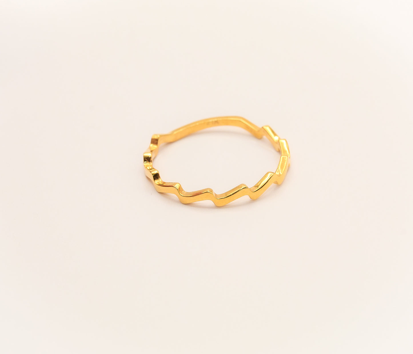 21K Gold Zigzag Stacking Ring