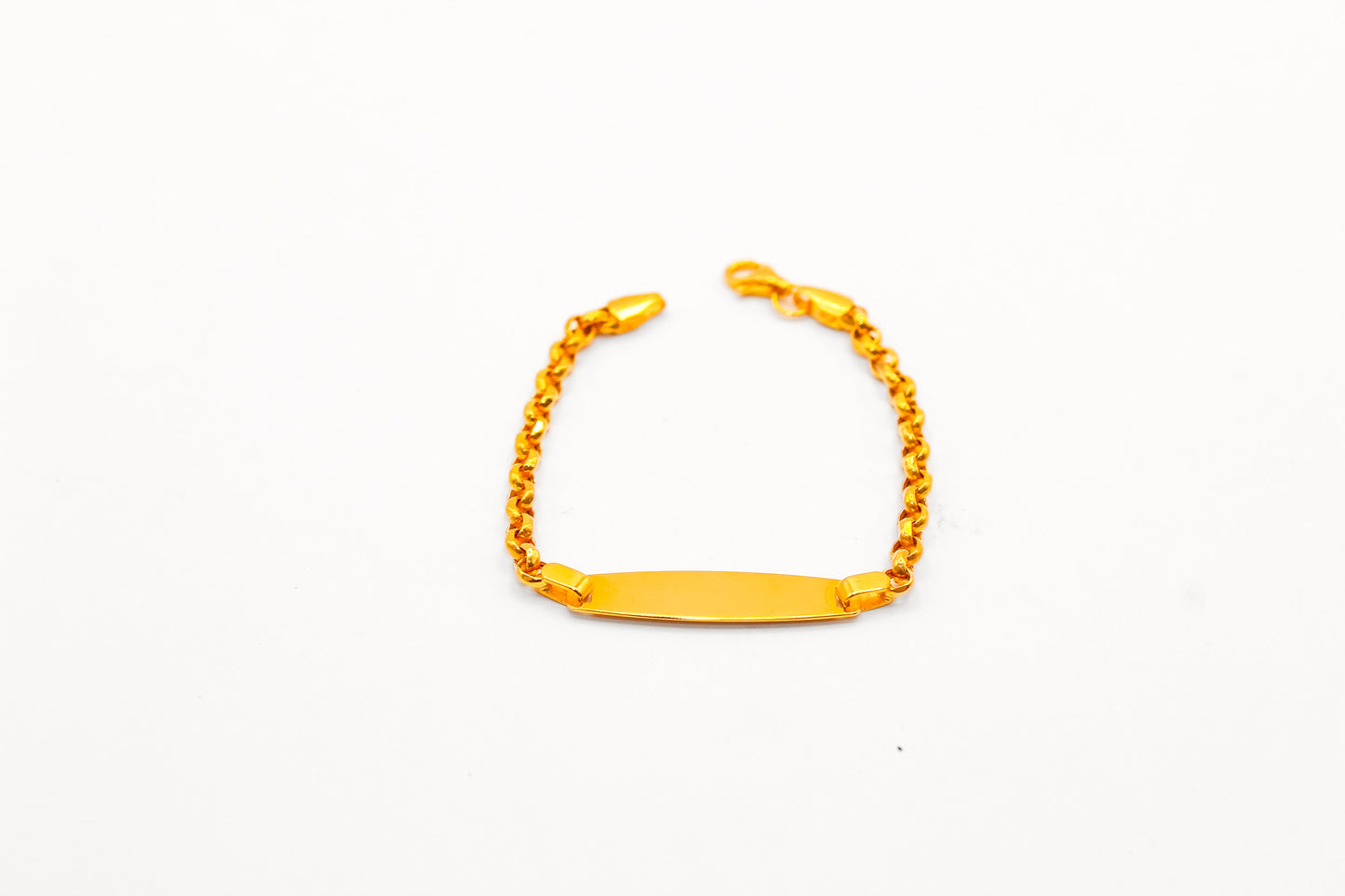21K Gold Kids Id Bracelet