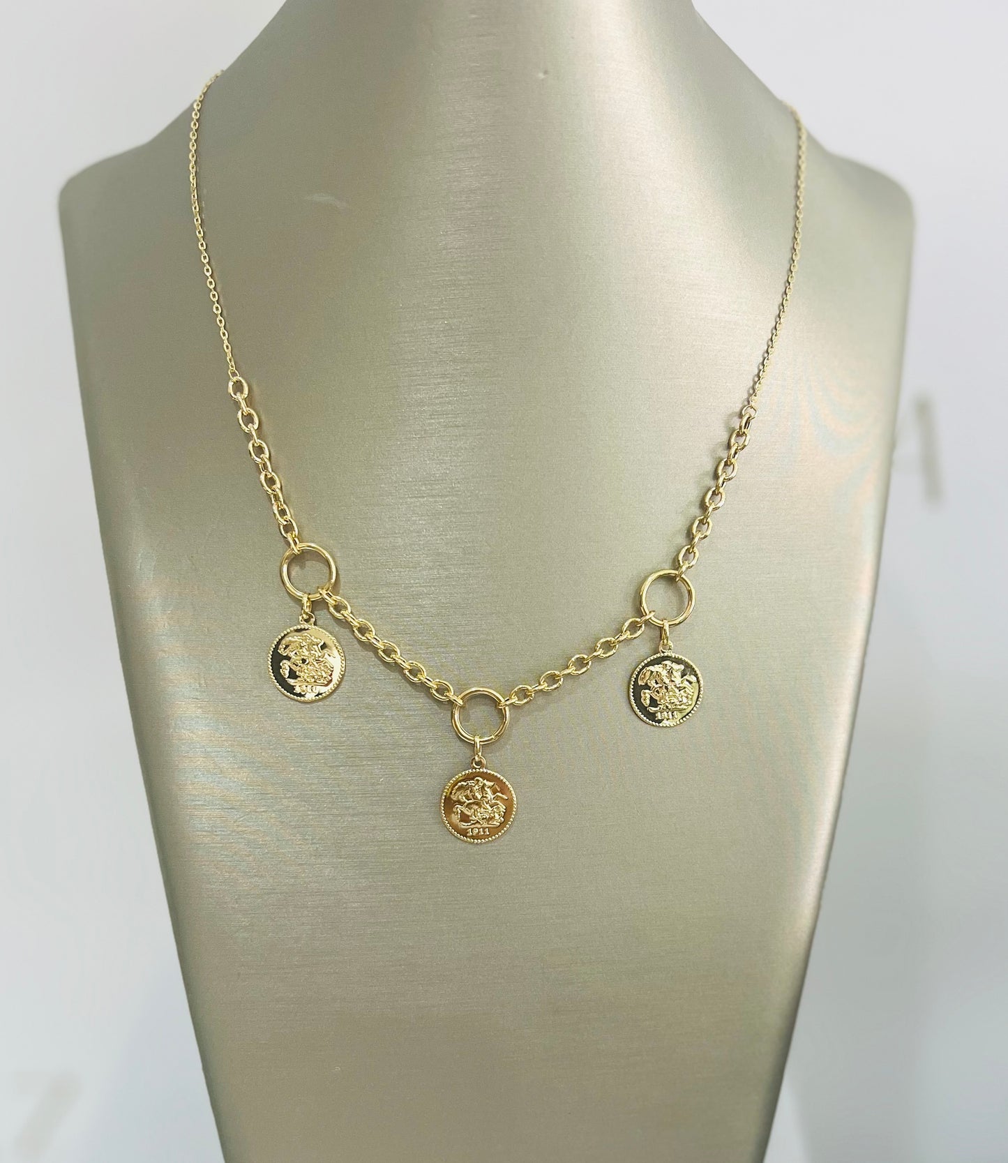 18K Gold Coin Necklace