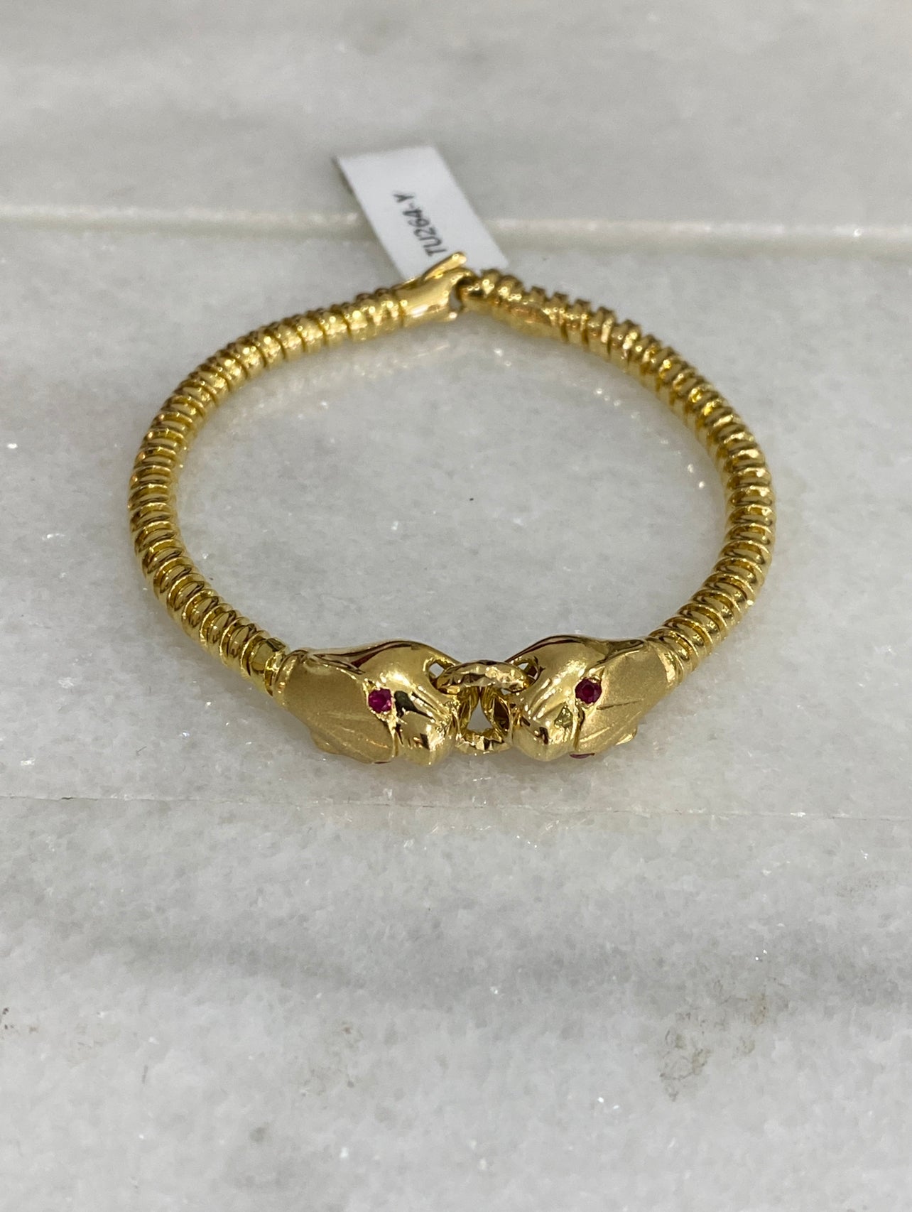 18K Gold Panther Bracelet Ring Set
