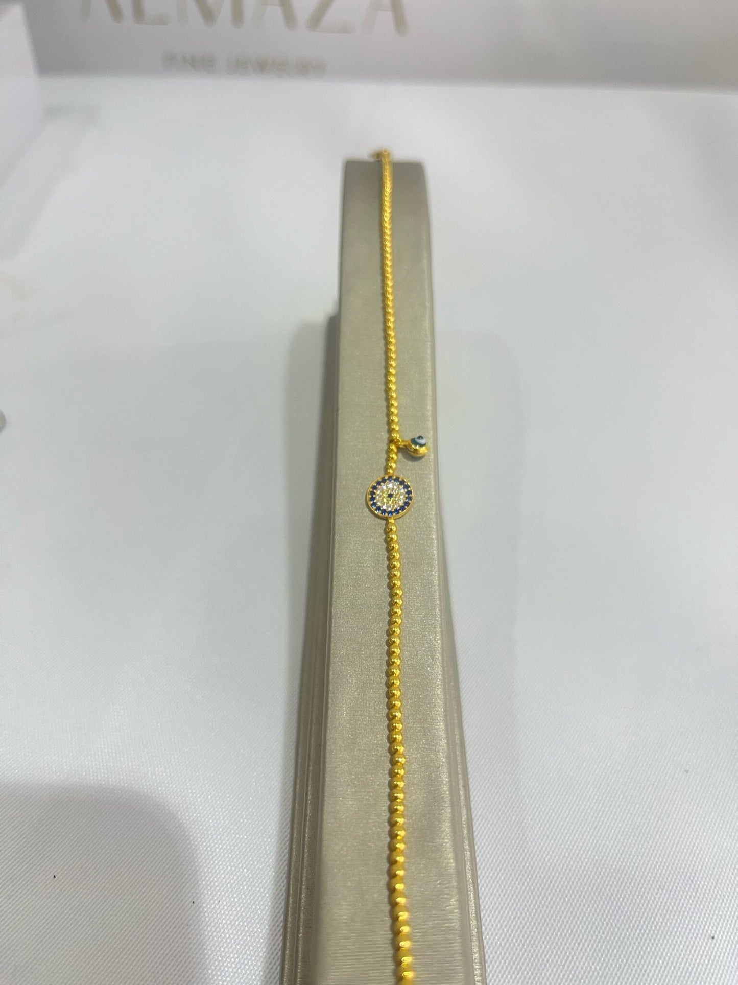 21K Gold Evil Eye Bracelet