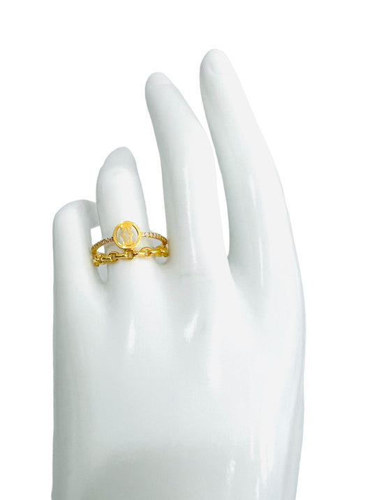 21K Gold Stacked Ring