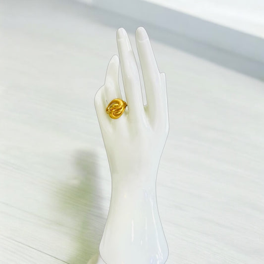 21K Gold Swirl Mat Ring