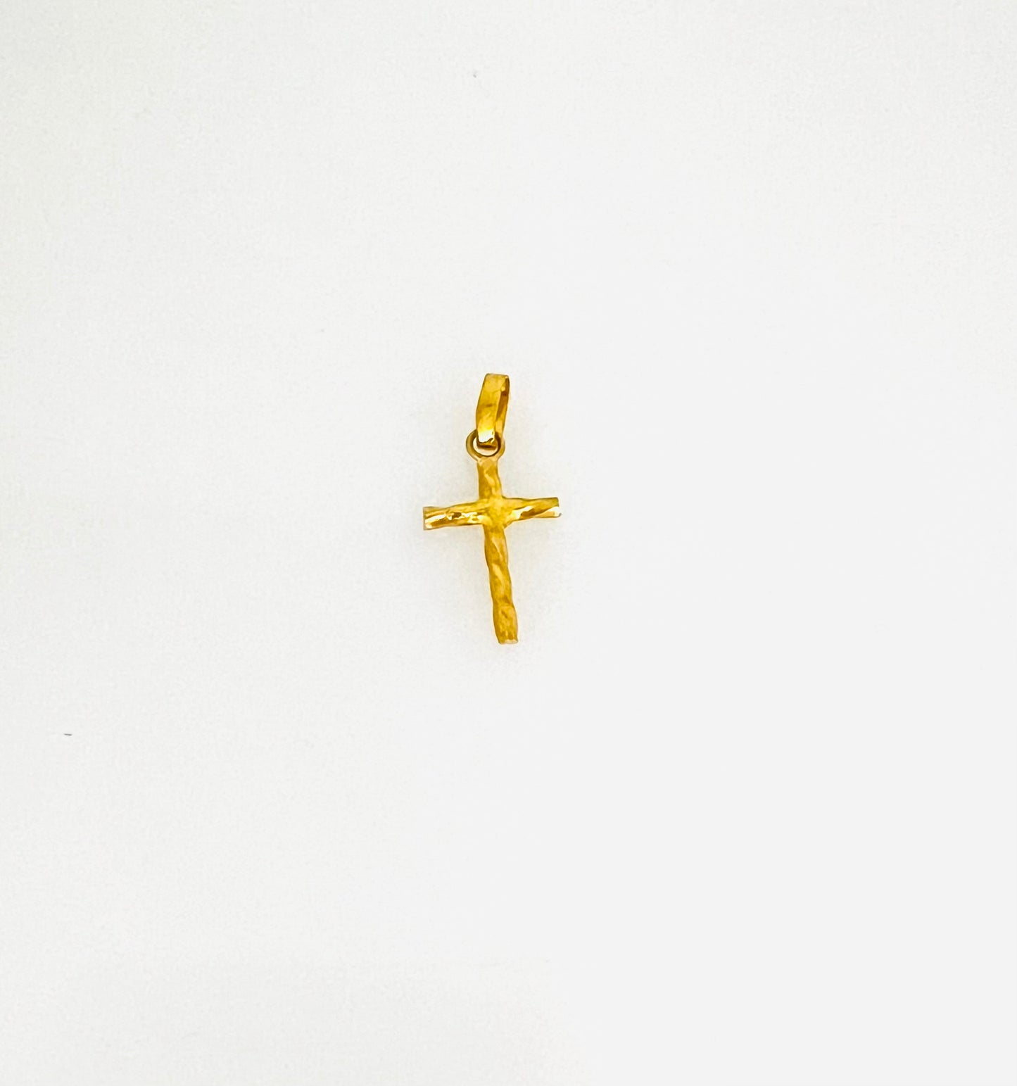 21K Gold Mini Cross Charm