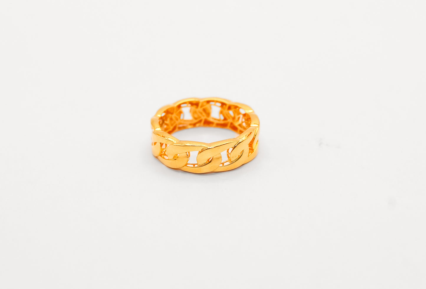 21K Gold Link Band Ring