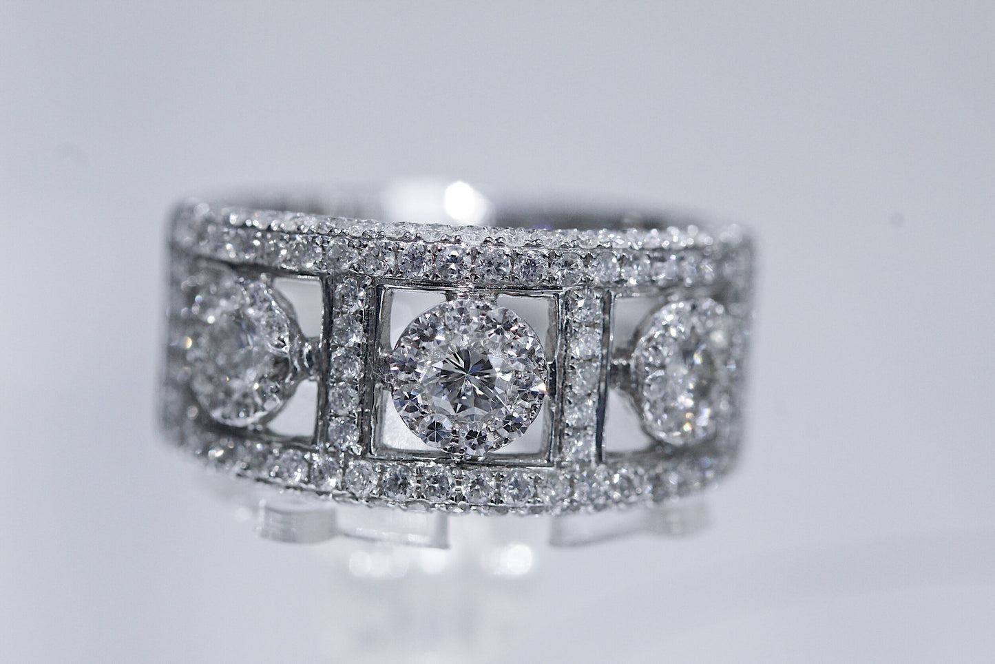 14K White Gold 1.32 Carat Diamond Ring