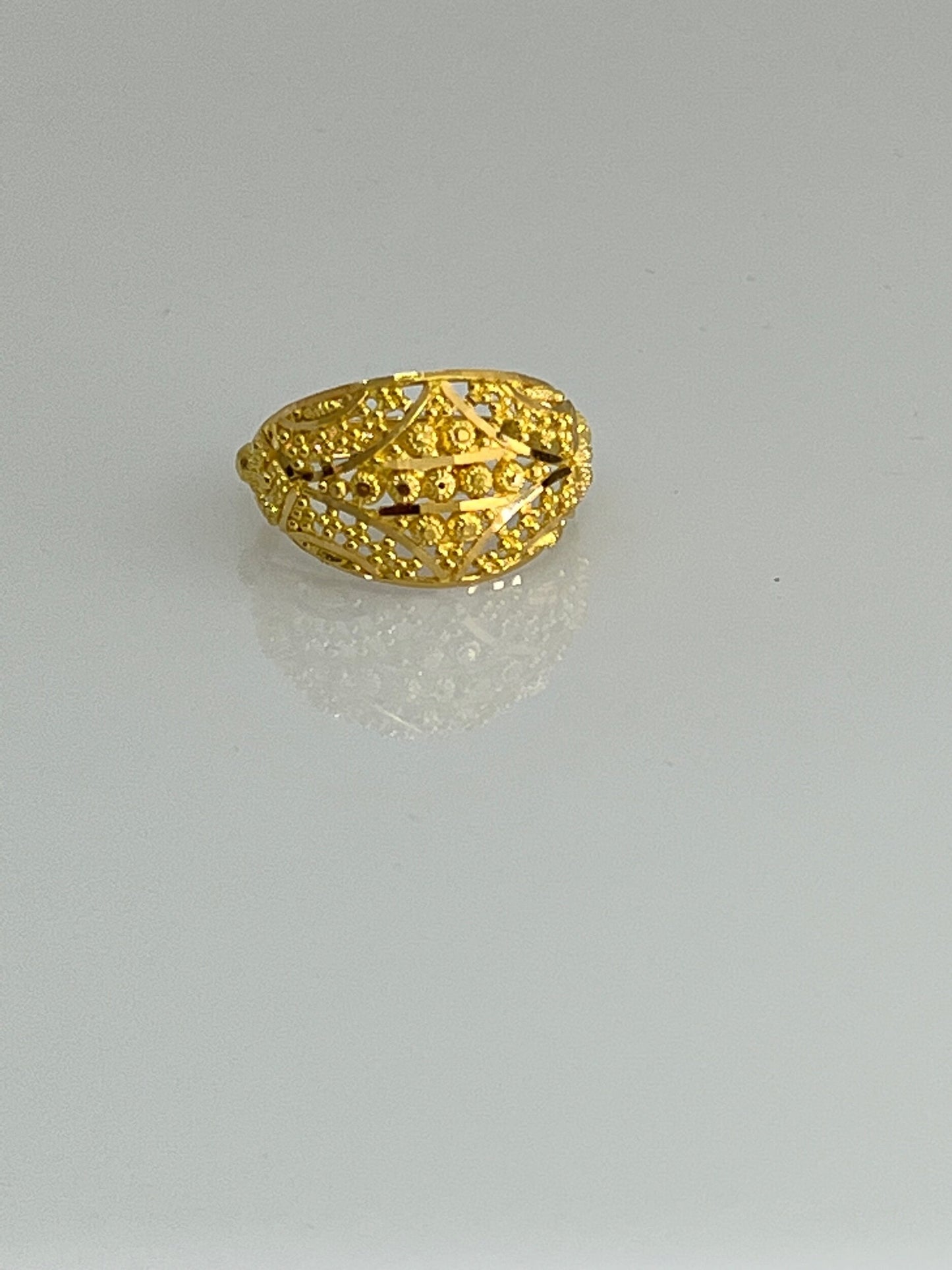 21K Gold Indian Motif Ring