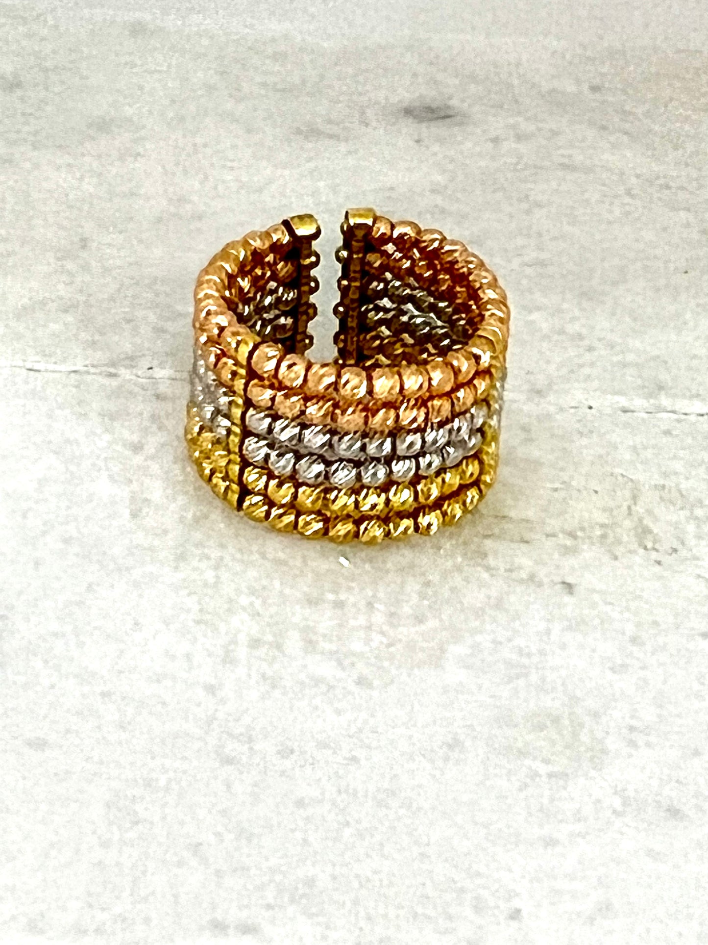 18K Gold Himo Trio Tone Ring