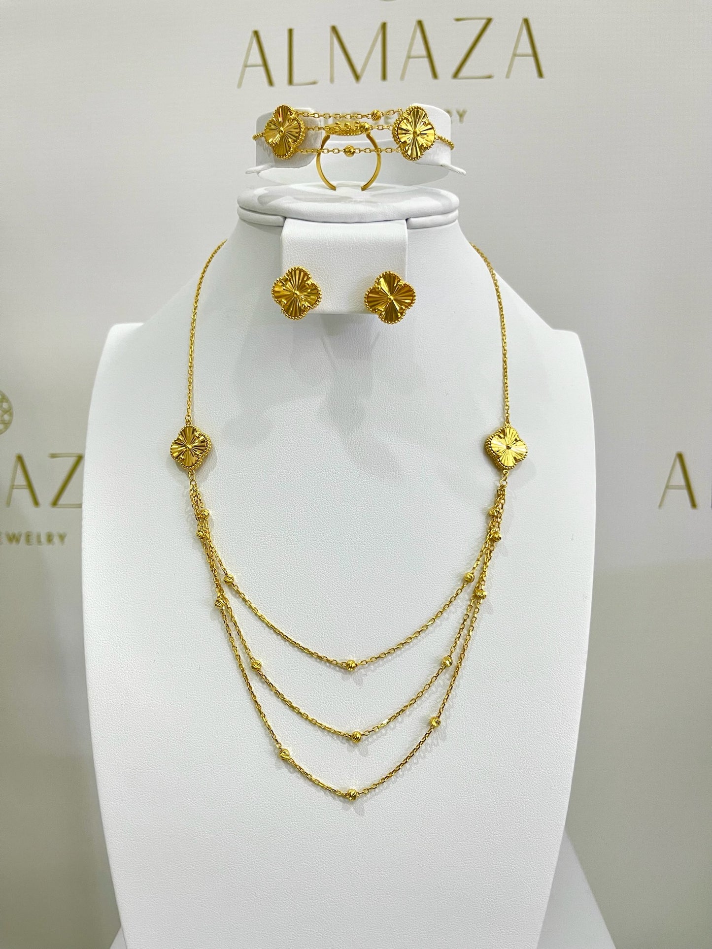 21K Gold 3 Layer Set