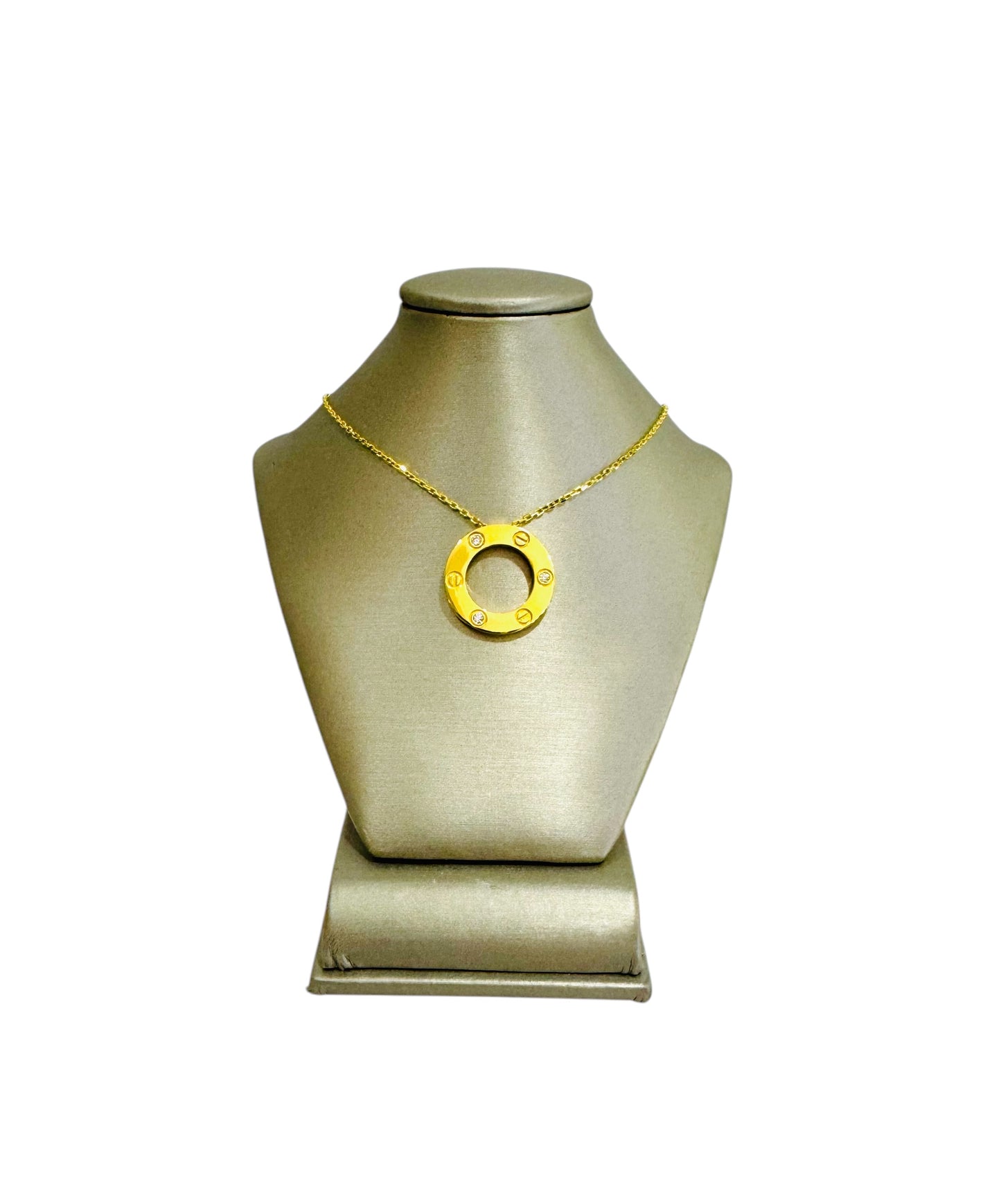 21K Gold Circle Necklace