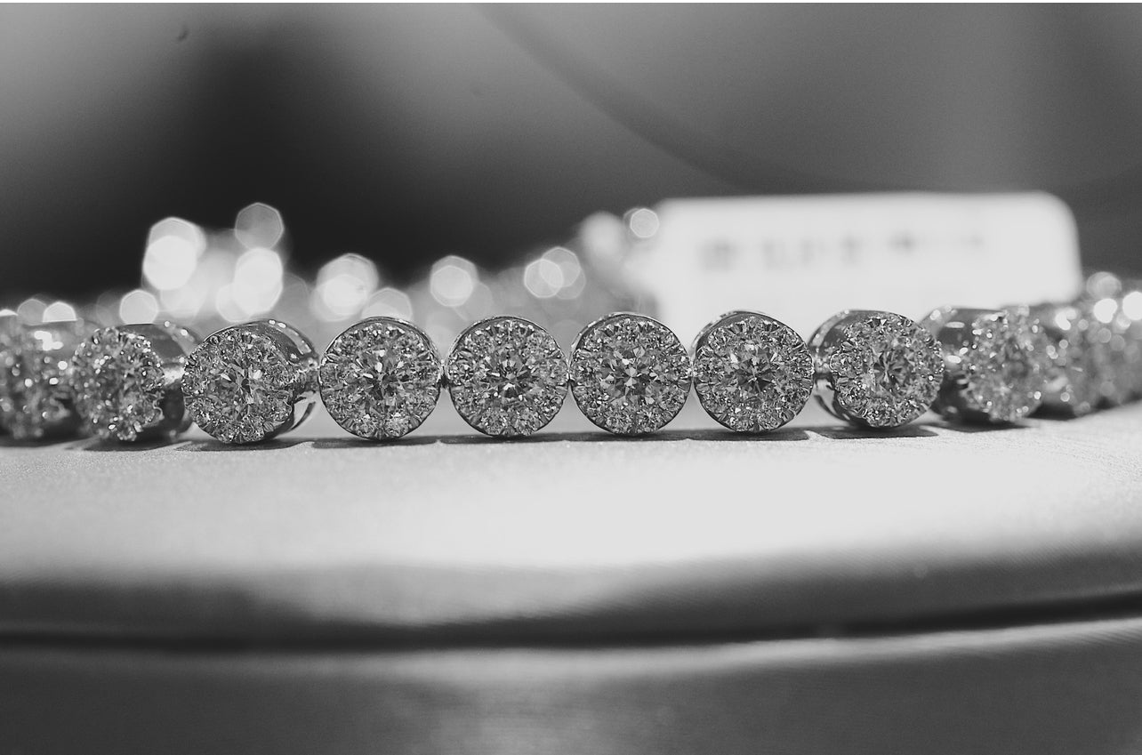 14K White Gold 4.82 Carat Diamond Tennis Bracelet