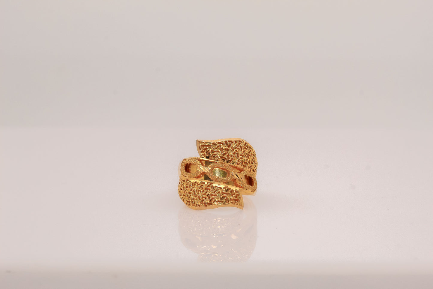 21K Gold Leaf Ring