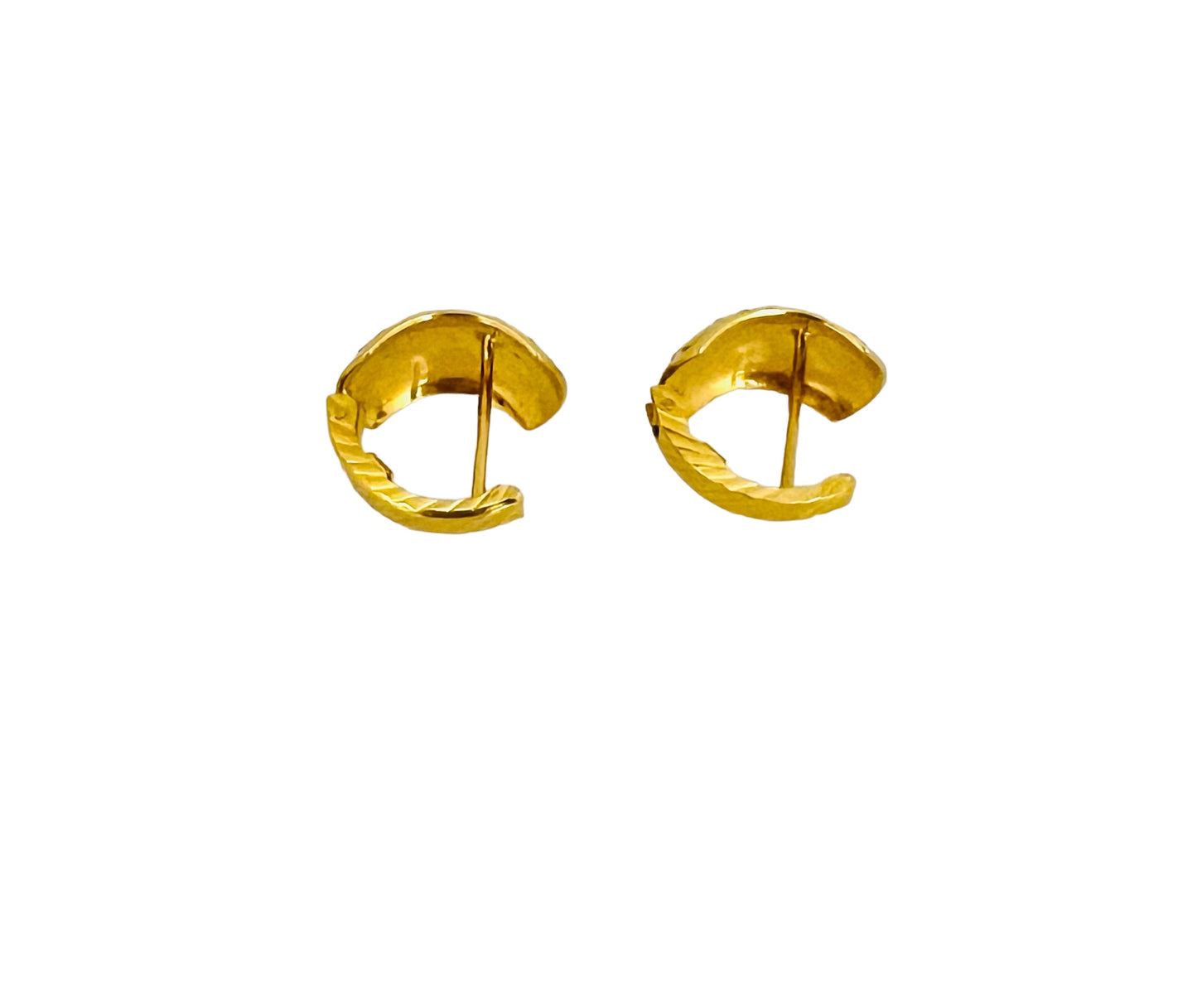 21K Gold Cuff Earrings