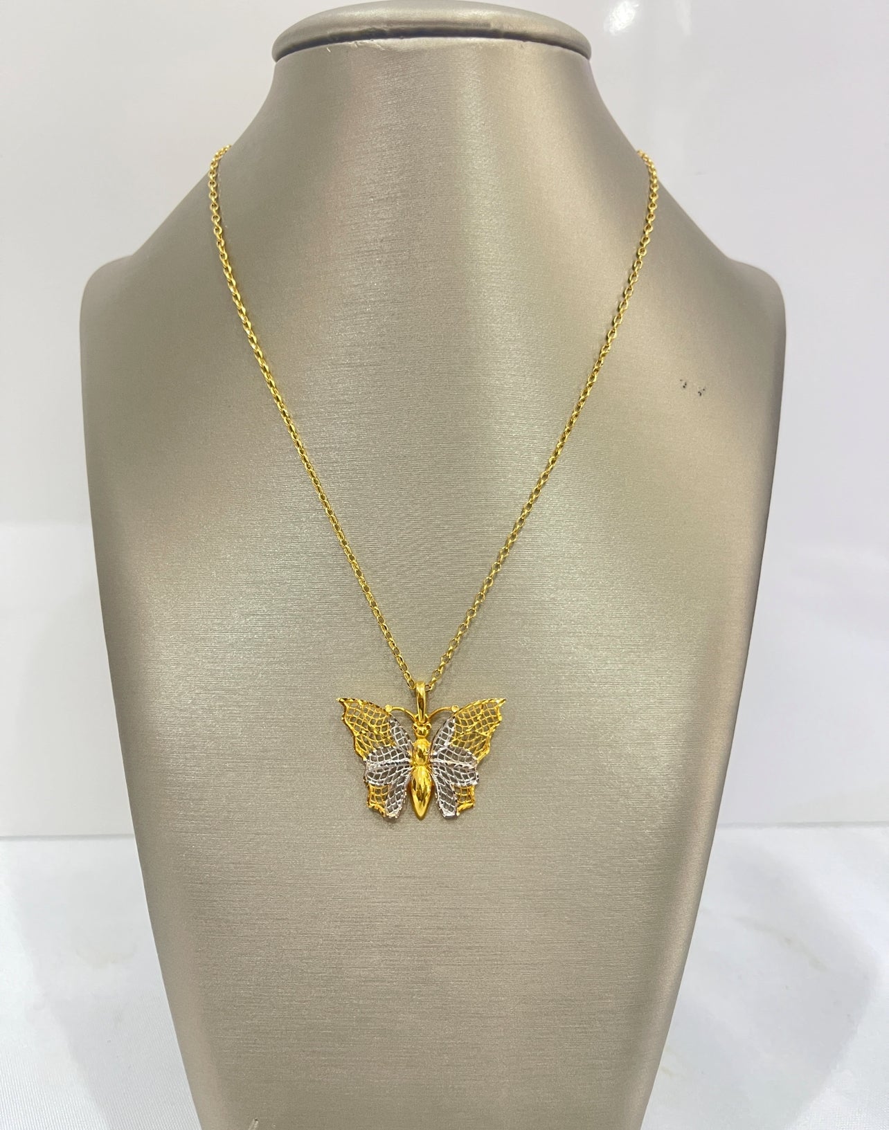 21K Gold Butterfly Necklace