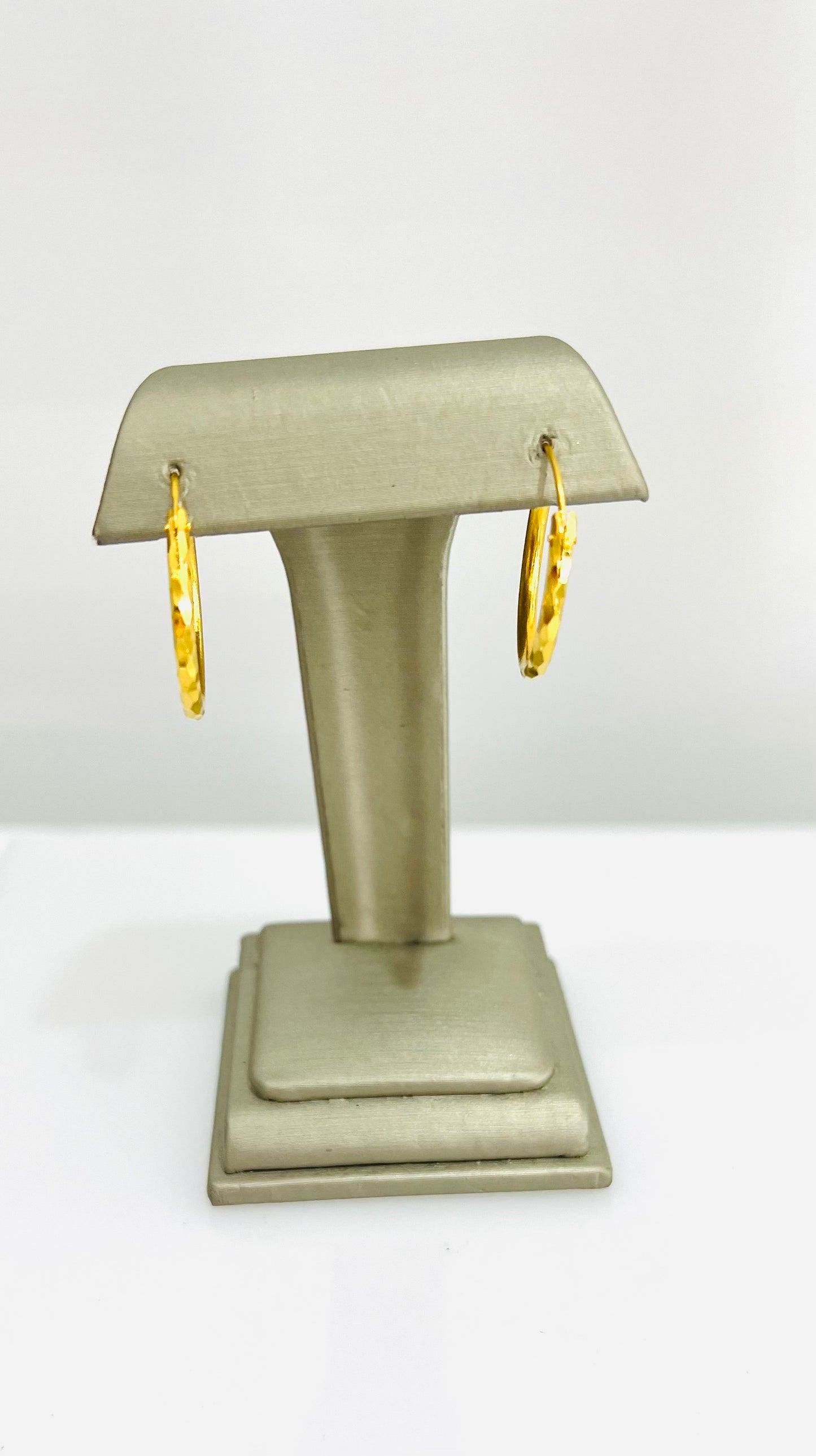 21K Gold Hoop Earrings