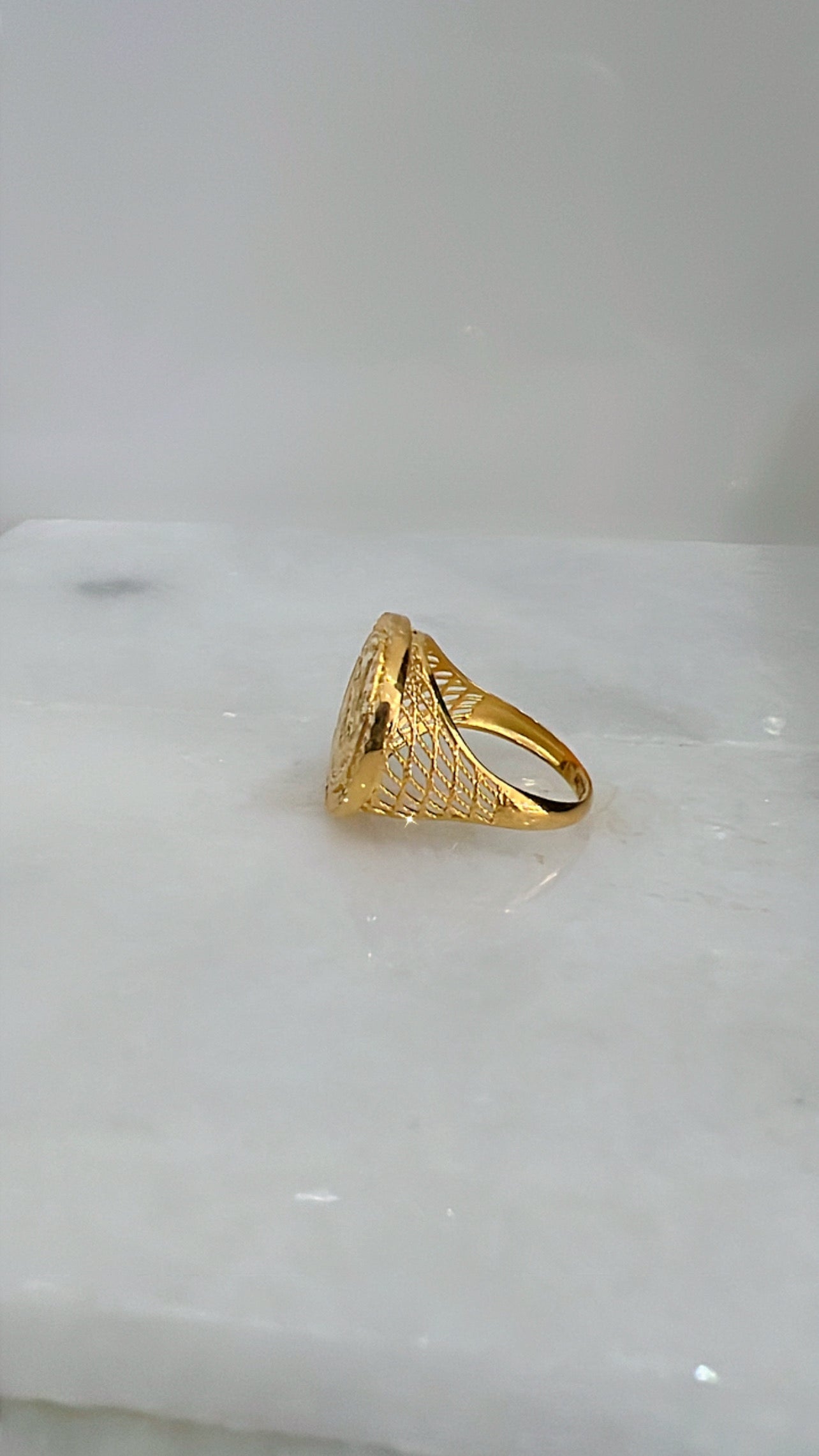 21k Gold Turkish Coin Ring