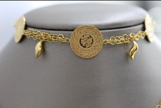 21K Gold Turkish Coin Bracelet