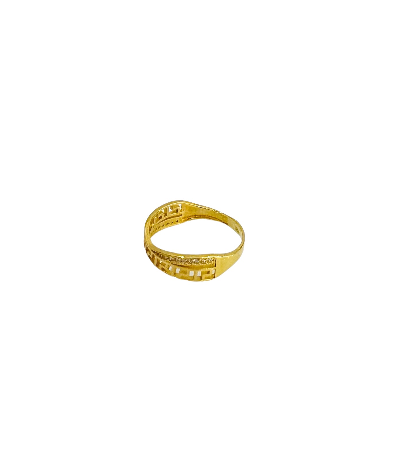 21k Gold X Ring