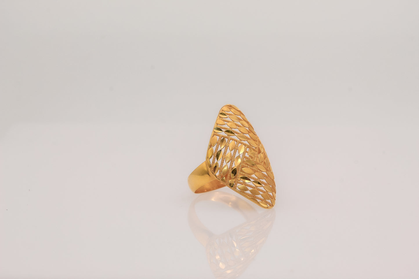 21K Gold Geometric Ring
