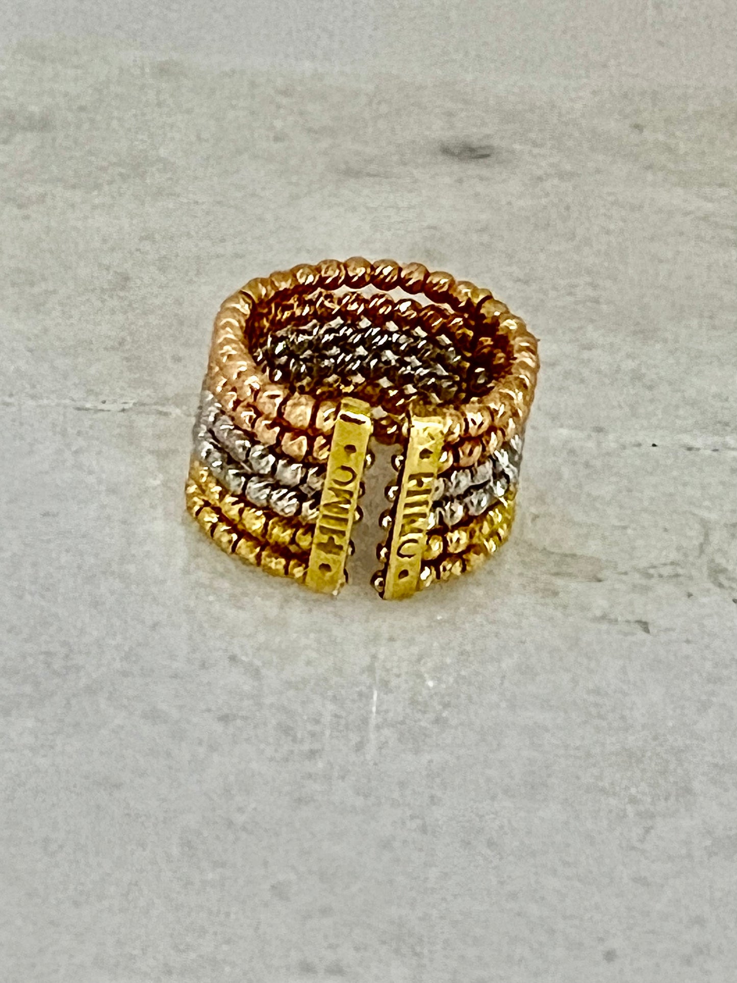 18K Gold Himo Trio Tone Ring