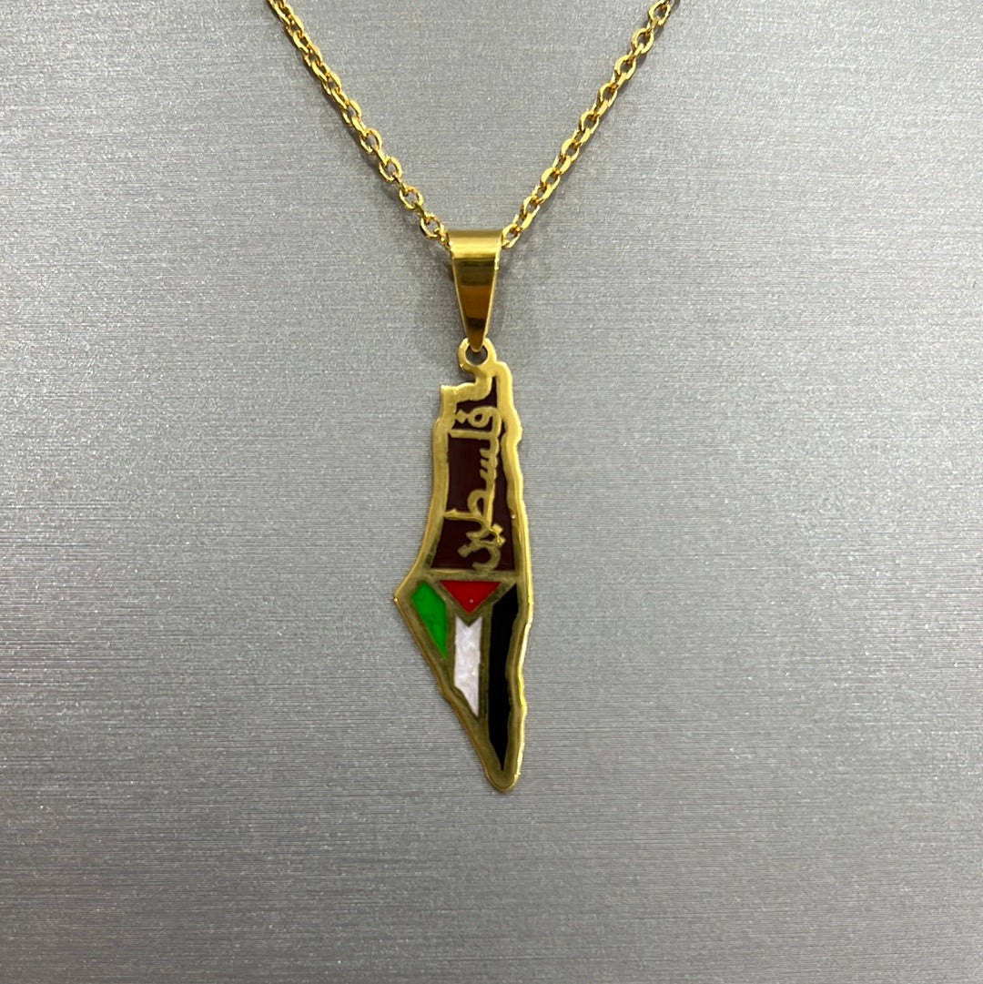 21k Gold Palestine Necklace