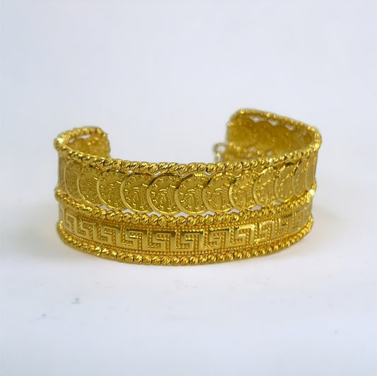 21K Gold Cuff Bracelet