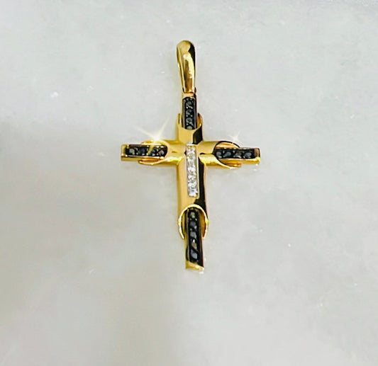 18K Gold Cross Pendant