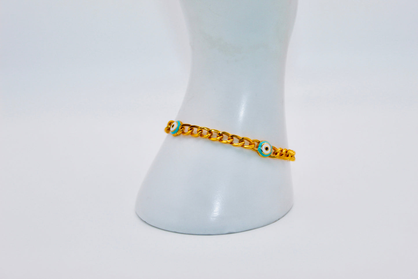 21K Gold Evil Eye Bracelet