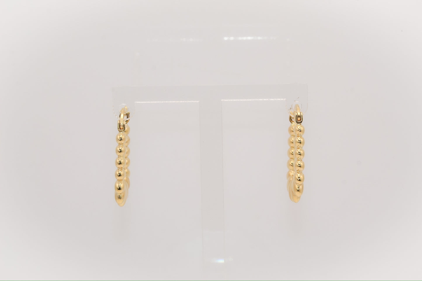 18K Gold Bubble Hoop Earrings