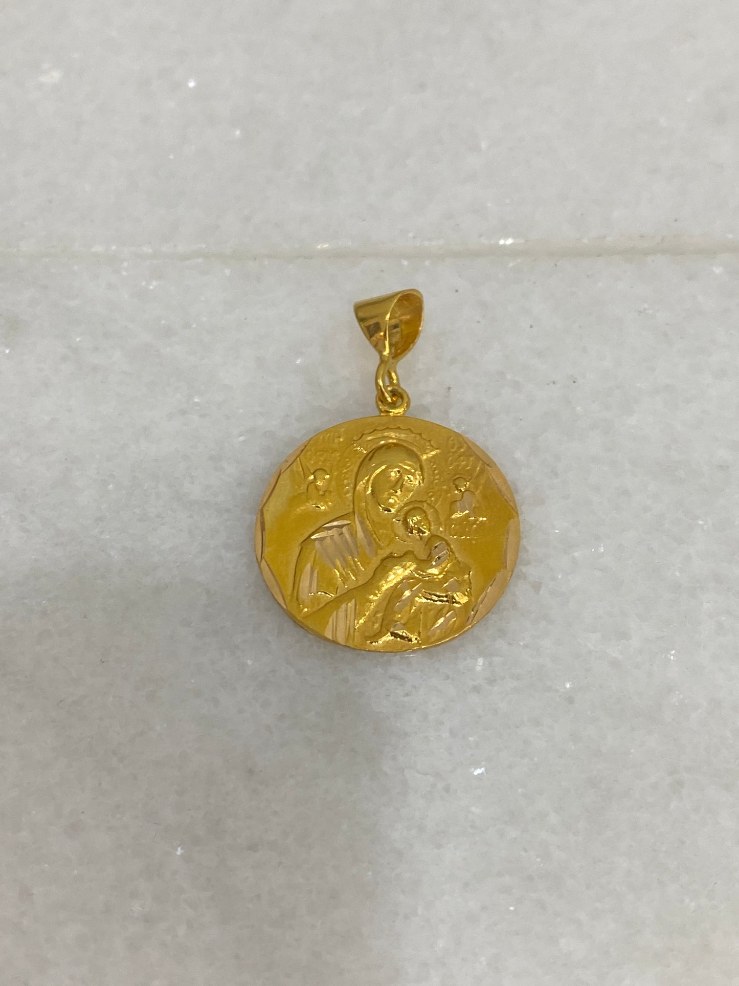 21K Gold Mother Mary Pendant