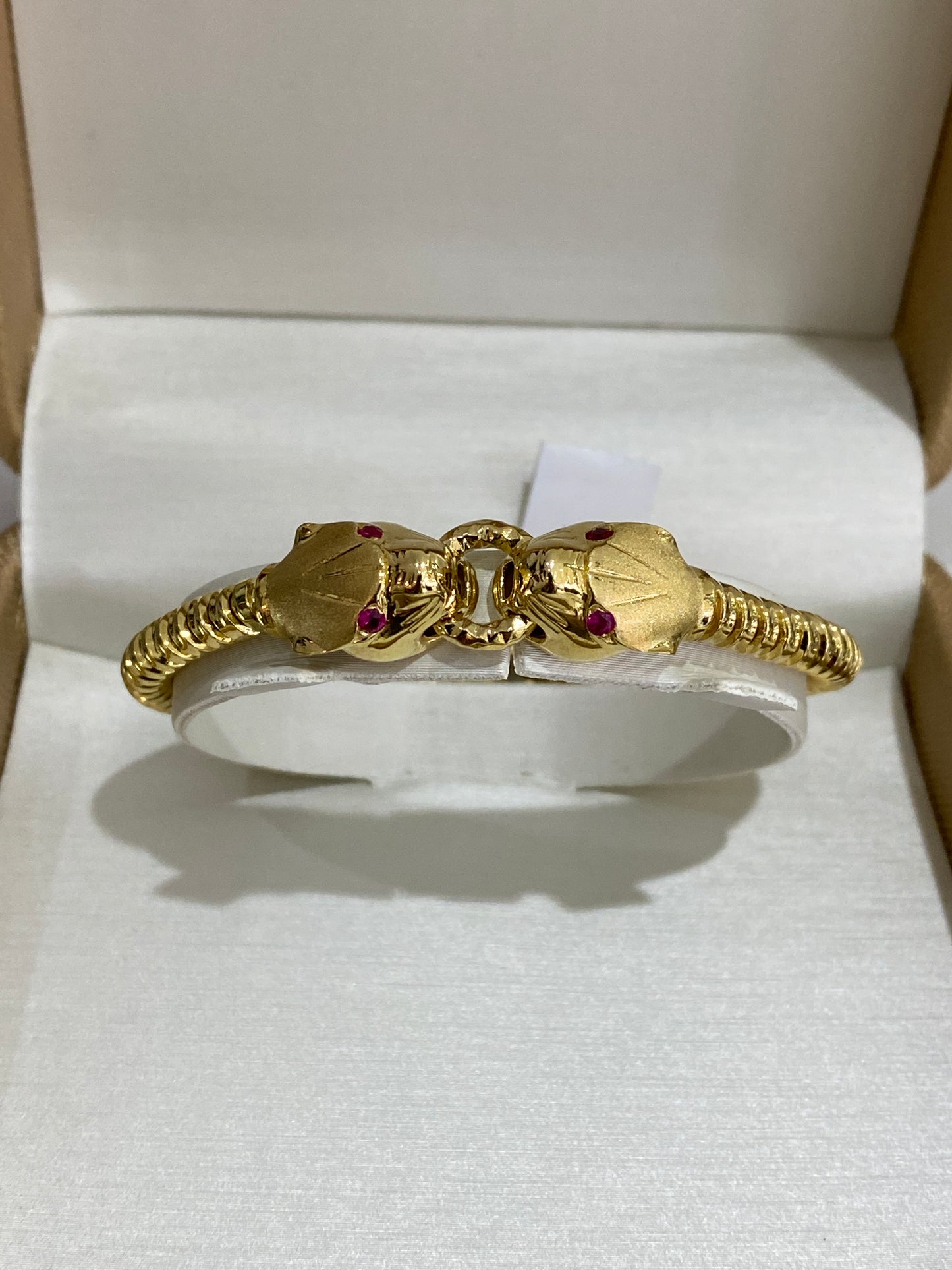 18K Gold Panther Bracelet Ring Set