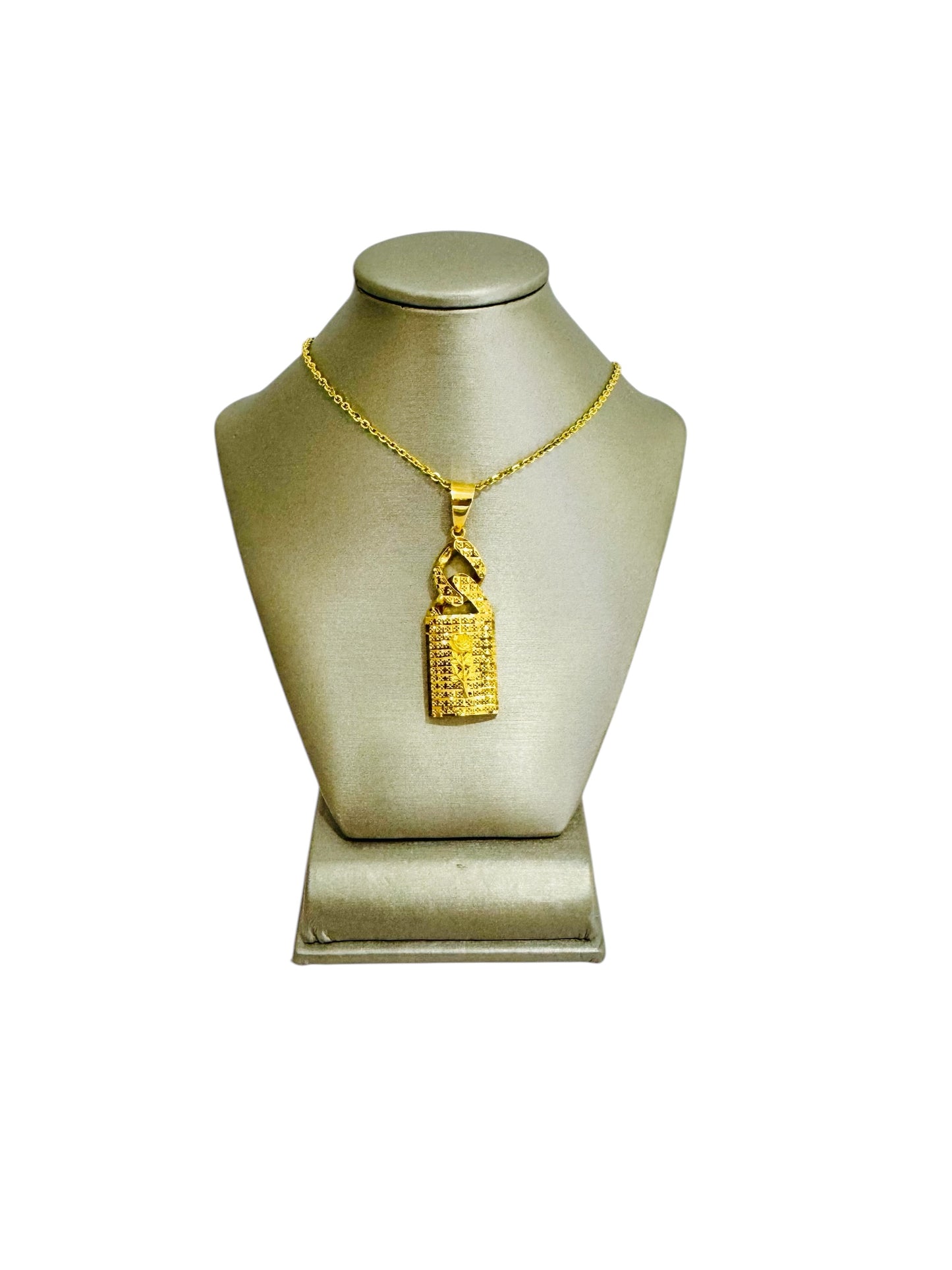 21K Gold Rose Necklace