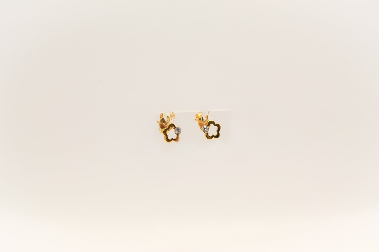 21K Gold Mini Flower Kids Stud Earrings