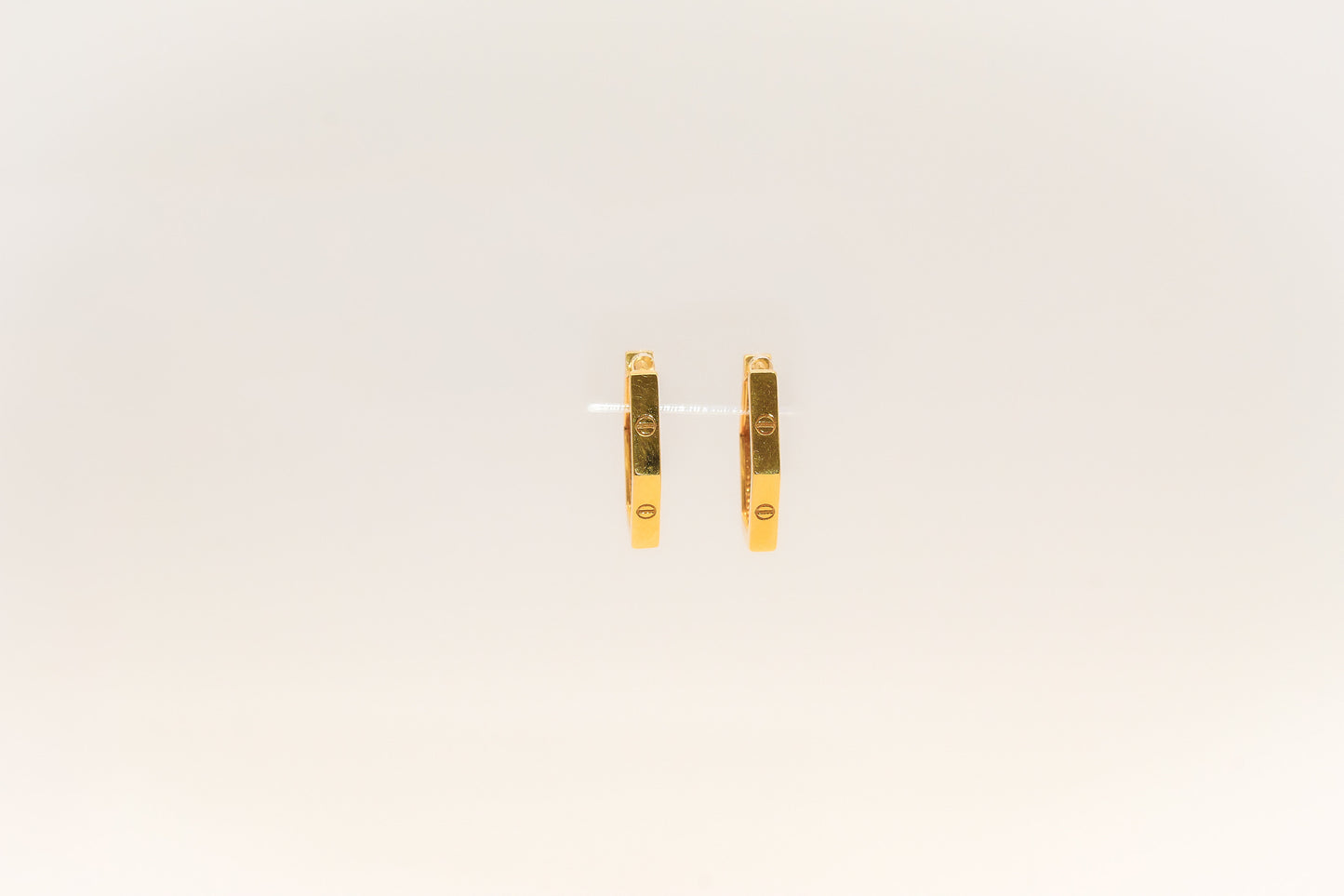 21K Gold Small Hexagon Earrings