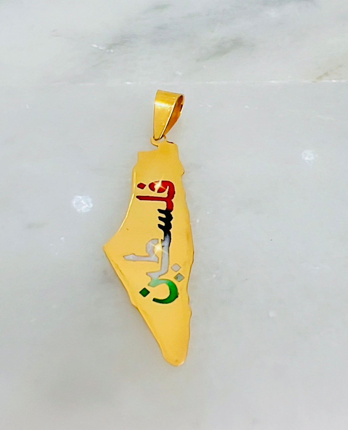 21K Gold Palestine Pendant
